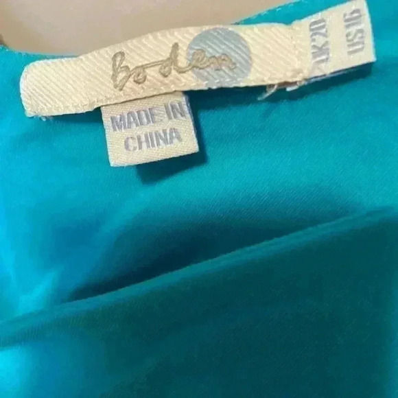 Boden Aqua Color Sleeveless Top Size 16 - Picture 2 of 3